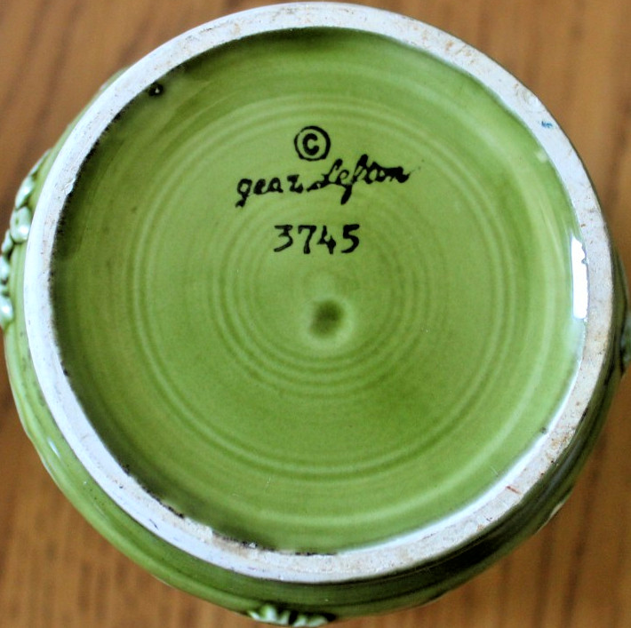 Green Apple Pear Grape Lefton Pottery Jam Jar 3745