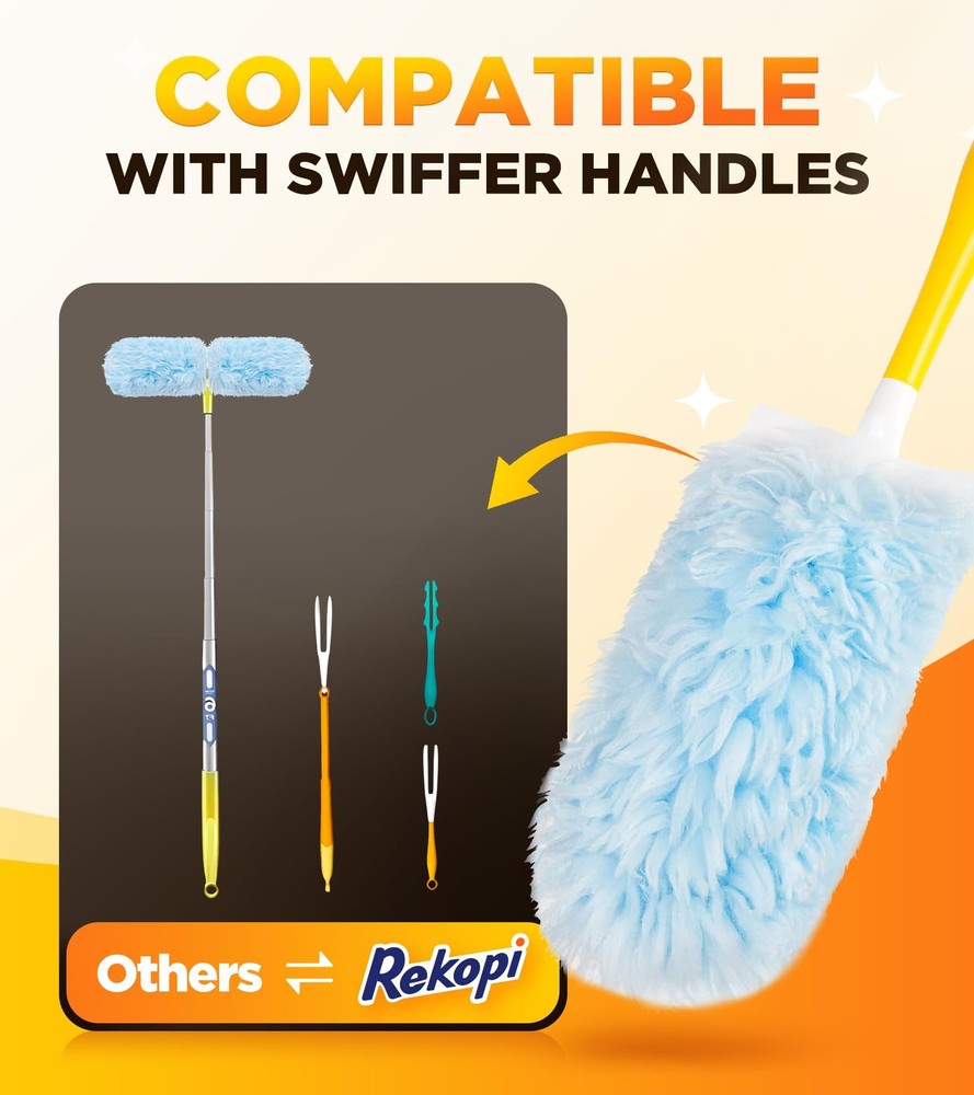 30 Count Duster Refill for Swiffer Duster with 1 Handle, One-Sided Disposable...