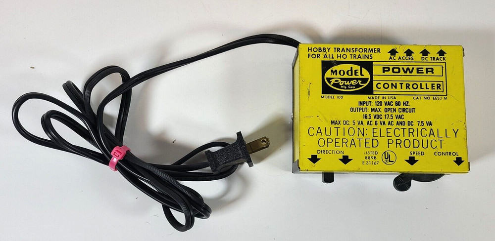 Vintage Model Power Model 100 EESJ-M Train Transformer Power Controller HO Scale