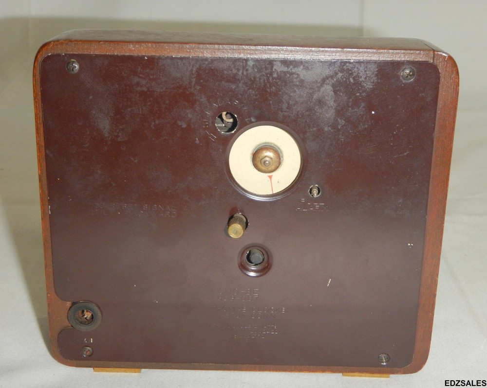 Seth Thomas MCM Wood Desk Clock Model ECHO-3E