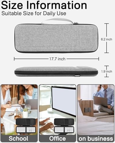 Hard Storage Case Compatible with Apple Magic Keyboard + Magic Mouse. Grey