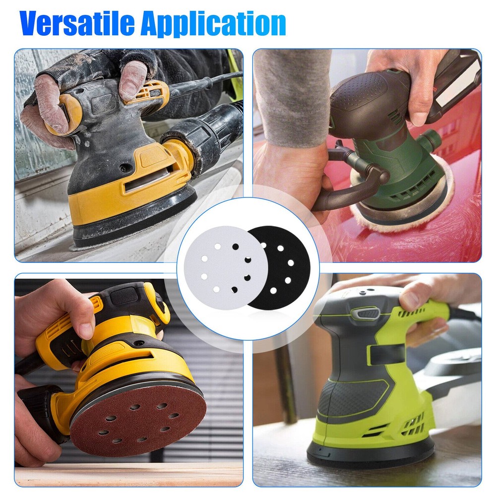 2PCS 5in Hook Loop Foam Cushion Interface Sanding Disc Sander Buffer Backing Pad