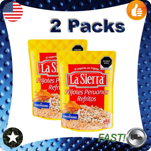 2 Packs Peruvian beans La Sierra refried 430g