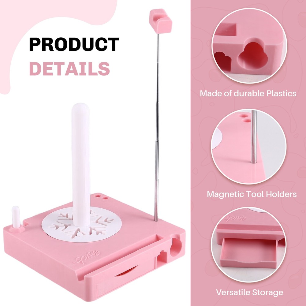 Crochet , Yarn Holder for Crocheting, Multi-Functional Yarn Spool Box,2857