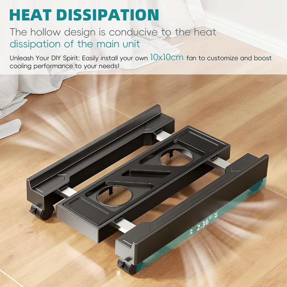 CABTE Adjustable Computer Tower Stand, Mobile CPU Stand with 4 Standard model