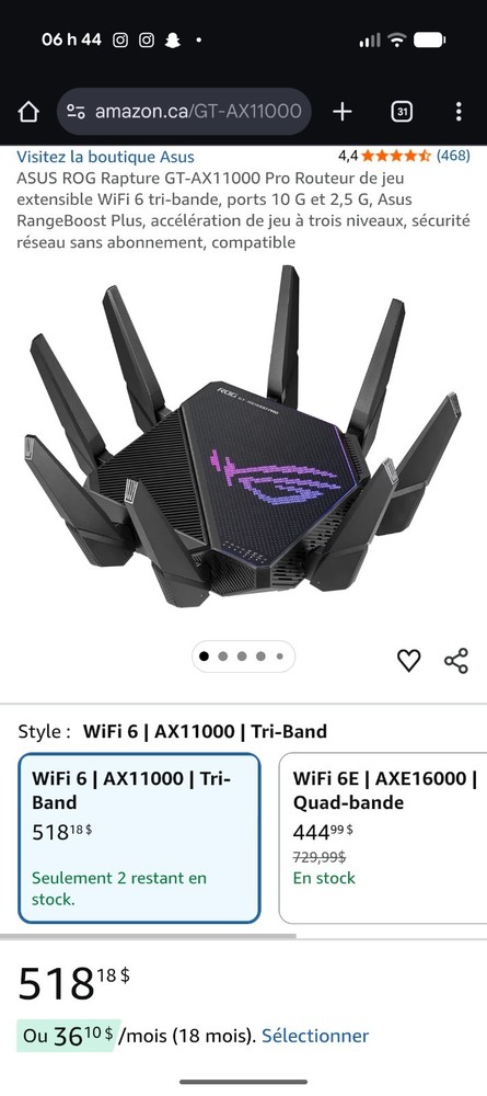 Rog Rapture Gt-ax11000 Pro Never Opened