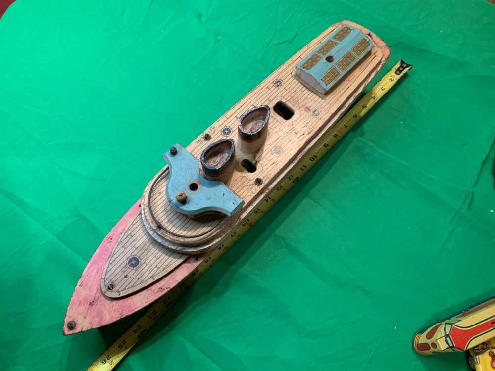 100 year old Keystone Wooben Cruise Ship 2ft Long