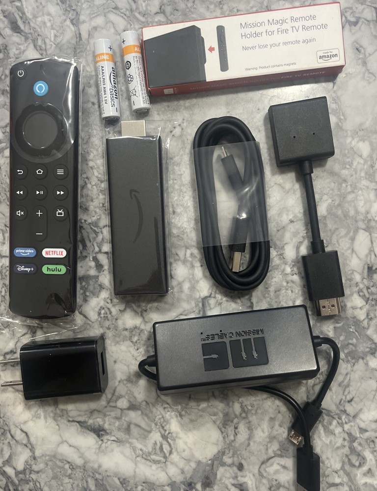 Amazon Fire TV Stick (3rd Generation) w/Alexa Voice Remote PLUS 2 extra Items
