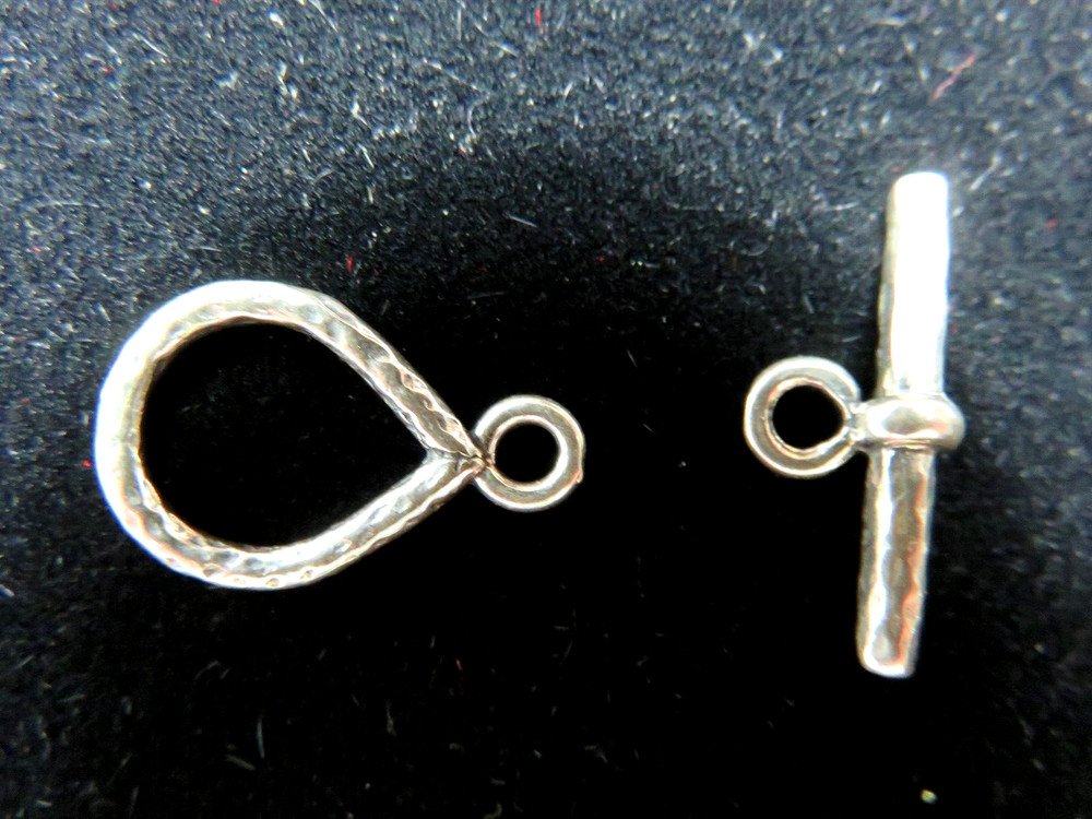 TEARDROP SHAPE ~ 11x13mm TOGGLE CLASP ~ STERLING SILVER ~ 925