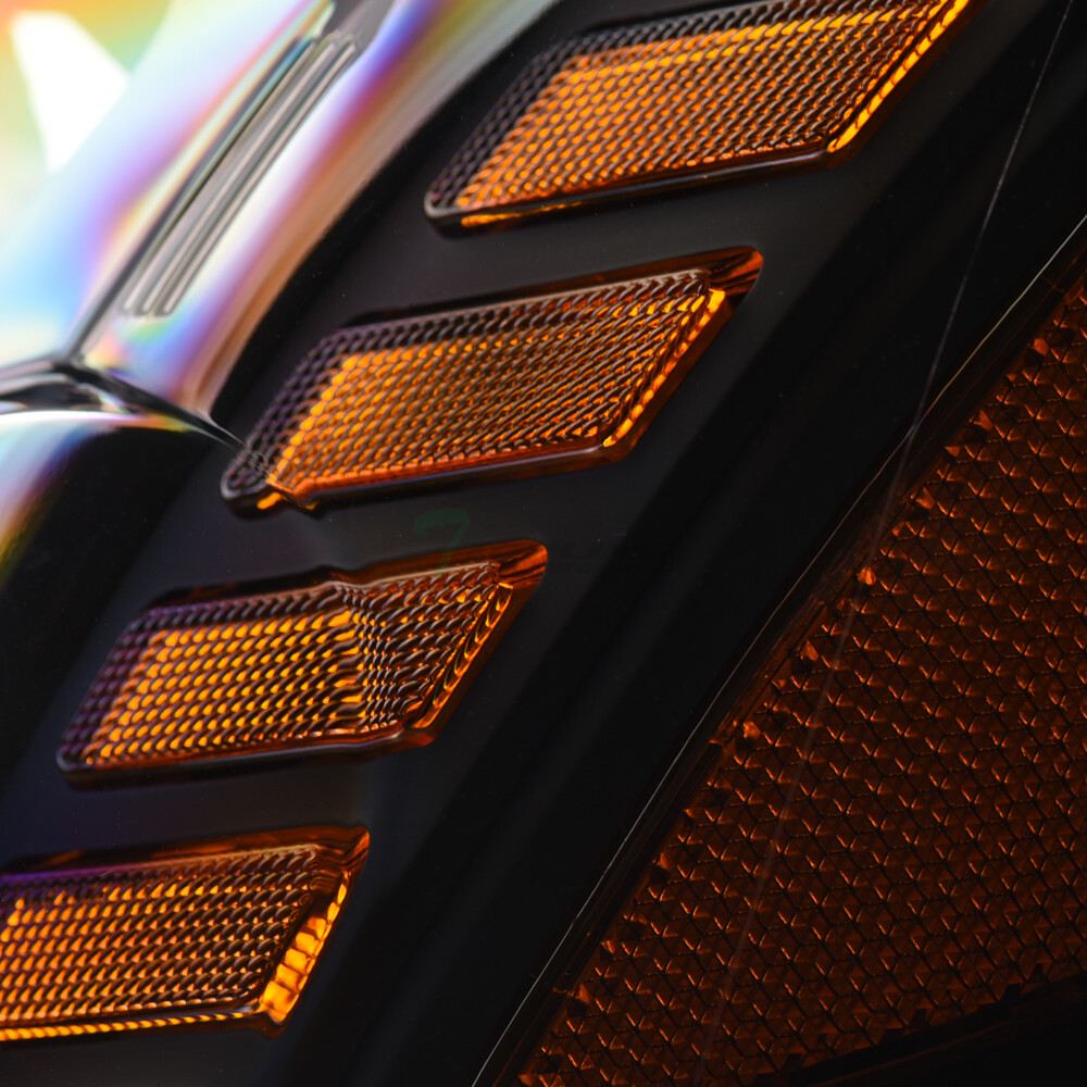 Topline For 2001-2003 Civic 2D/4D Switchback Sequential LED Strip Headlights Blk