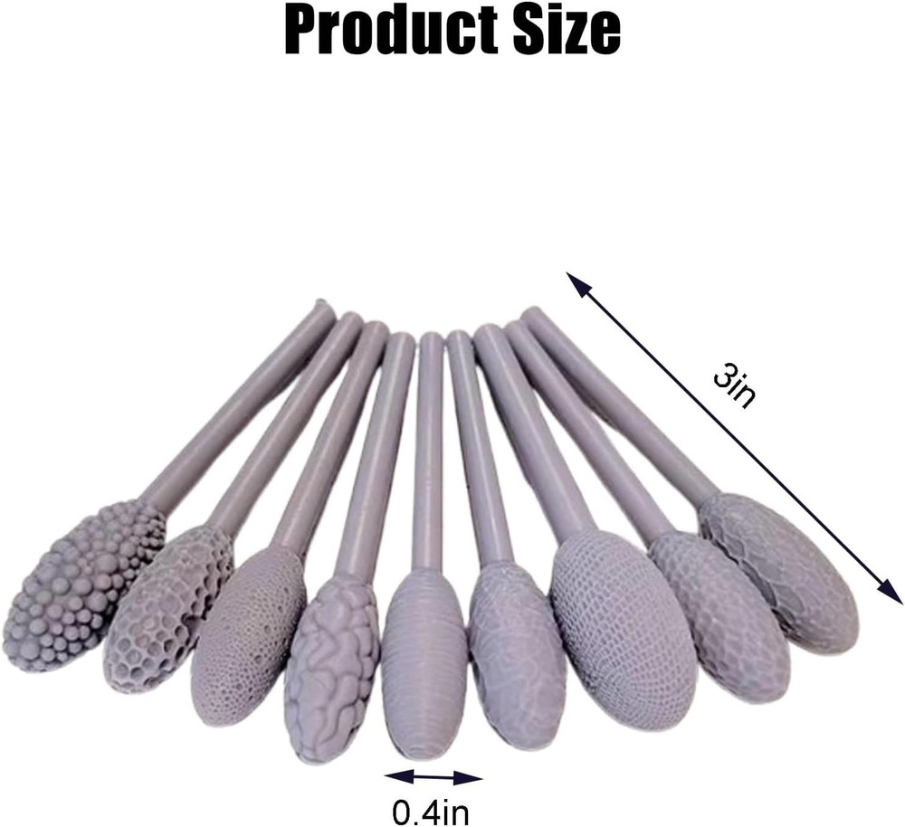 Clay Texture Roller for Art Projects,5/9/18Pcs Modeling Pattern Rollers Kit, Sin