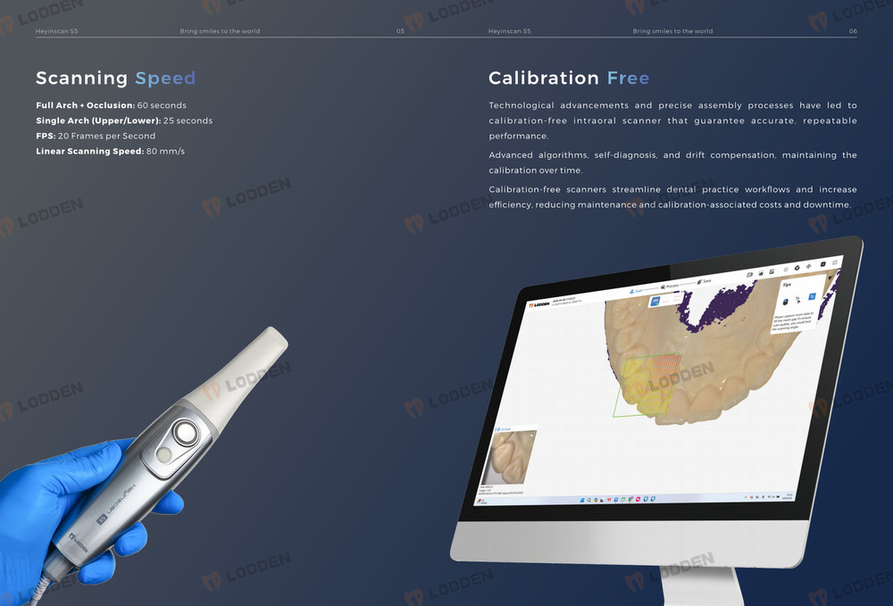 Dental Intra oral Scanner Remote sensing function AI Scanning Software+5 Tips S5