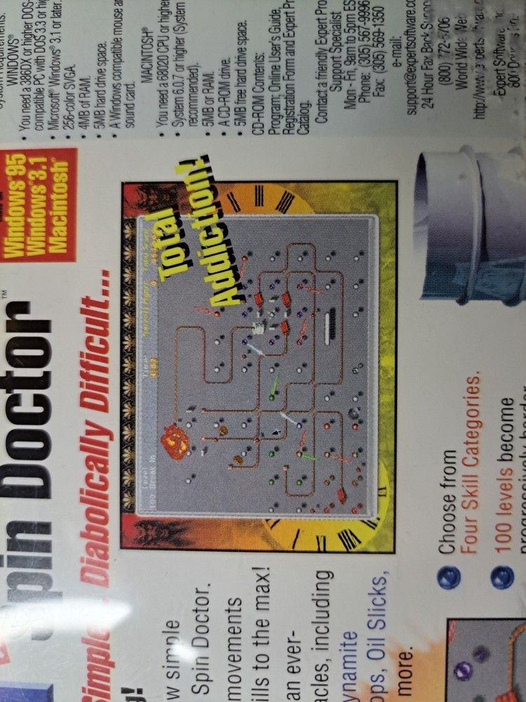 ULTIMATE SPIN DOCTOR Expert Software Game Windows 3.1/95/Mac CD-ROM Game 1997