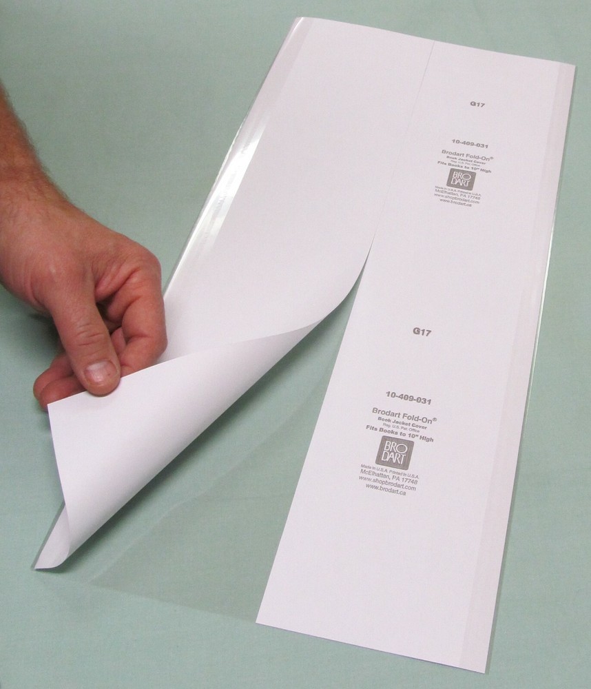 10 pack 12" x 24" Brodart Fold-on Book Jacket Covers - lo-luster