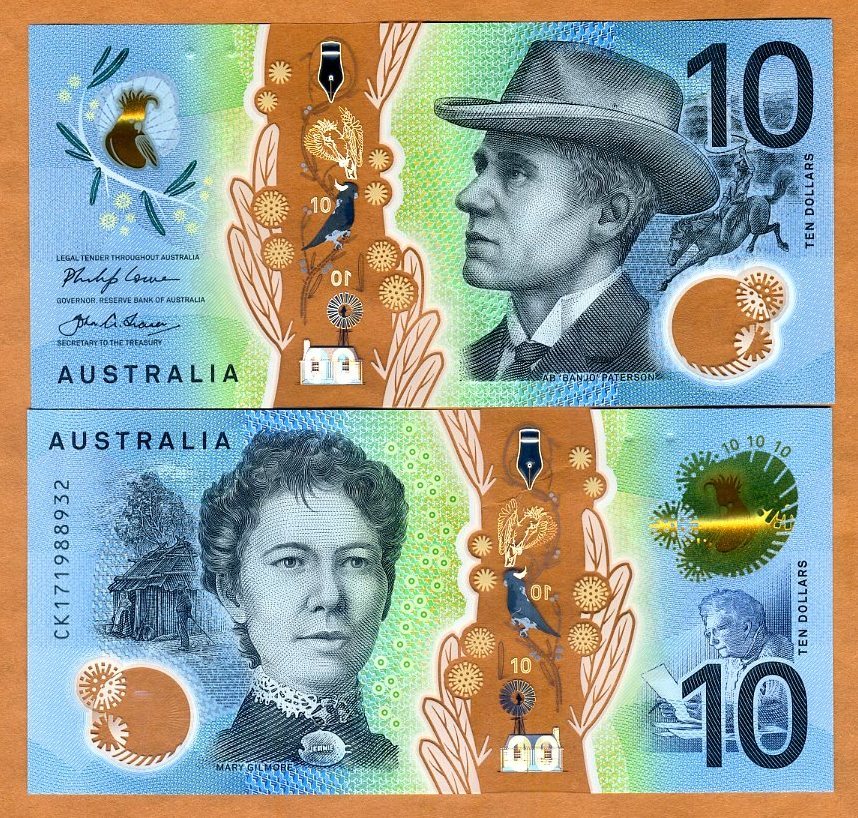 Australia, $10, 2017, P-63, Polymer UNC Redesigned
