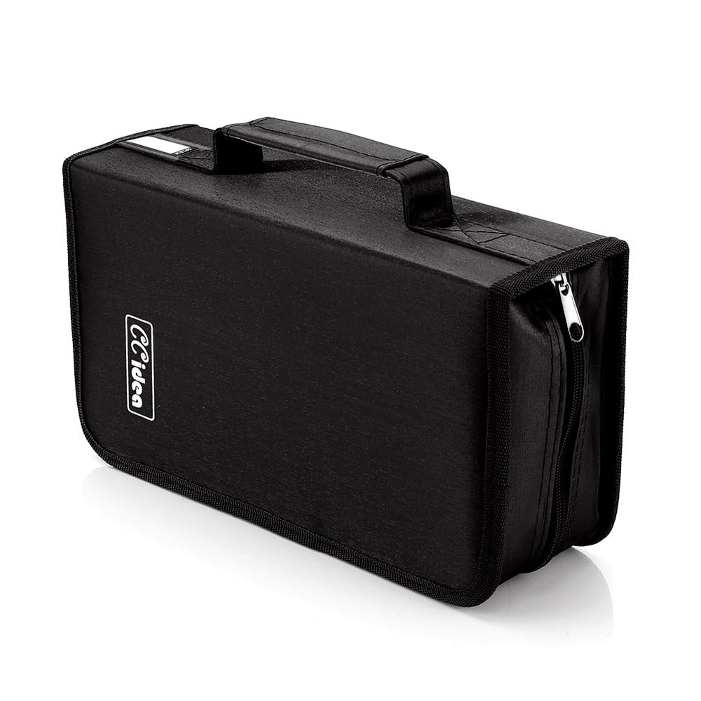 CCidea CD Case DVD Storage Holder, 128 Capacity Cases 128capacity, Black