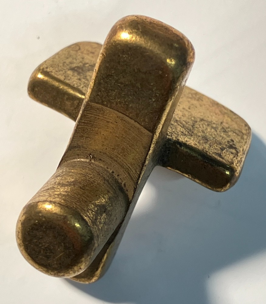Shelf pins: large, heavy solid brass