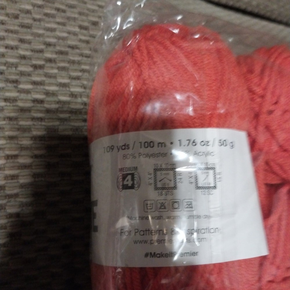 New Premier Just Active Yarn "Orange"