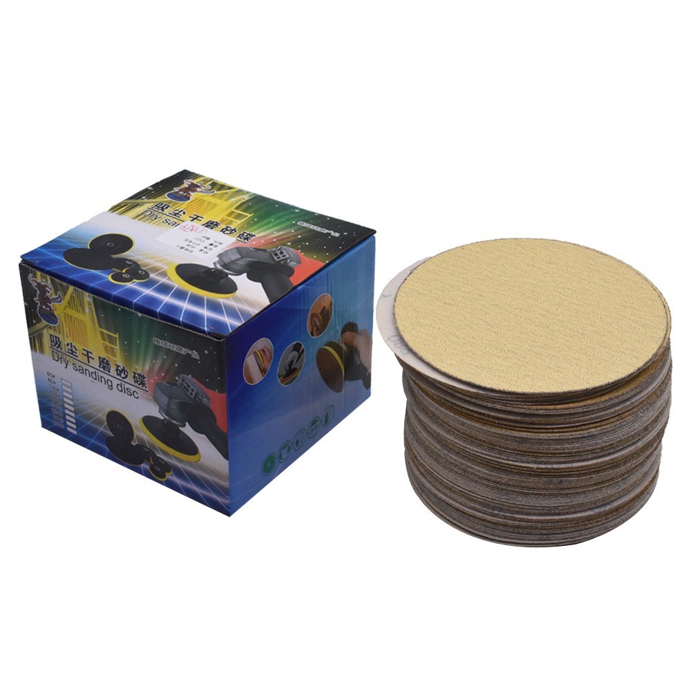 100Pcs 6Inch Sanding Disc NO-Hole Hook & Loop Sanding Discs Grit 80 Sand Paper