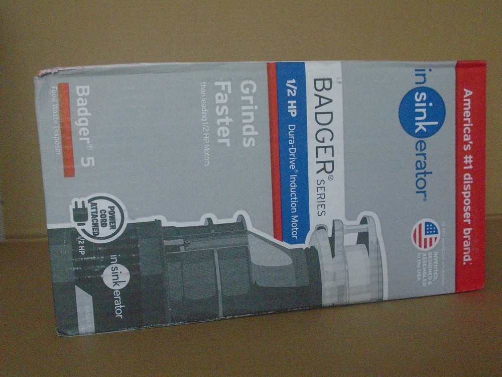 InSinkErator Badger 5 - 1/2 HP Motor- Garbage Disposal With Power Cord Attached