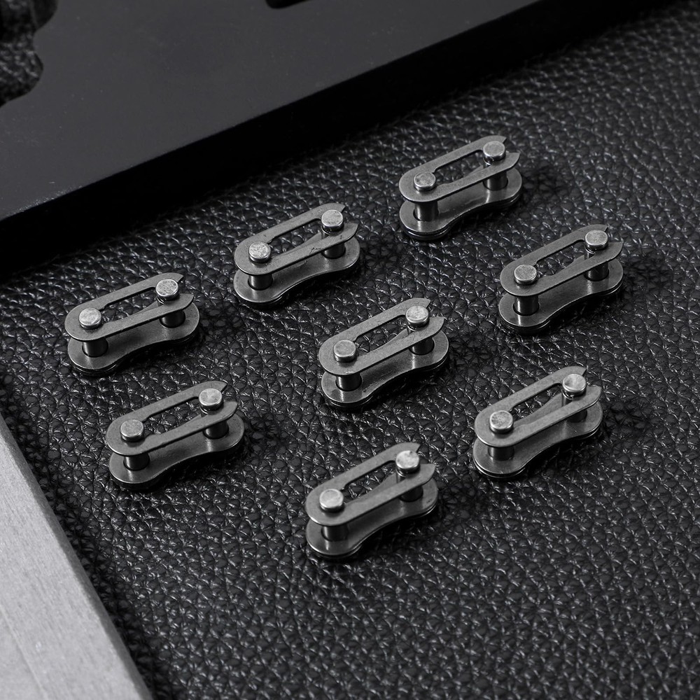 10 Pieces Bike Chain Master Link Single Speed Removable Quick Split Black