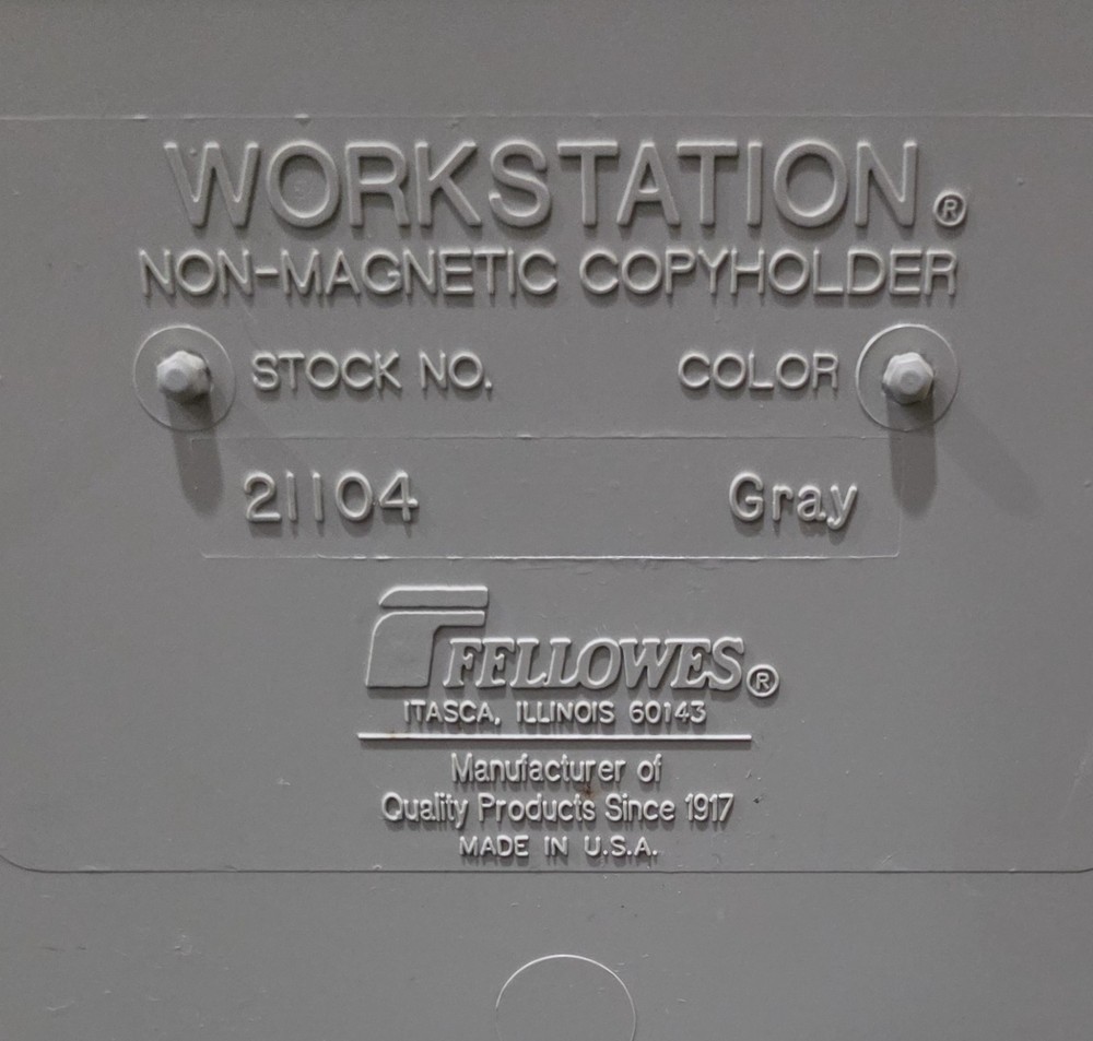 Fellowes 21104 Non Magnetic Copy Holder USED