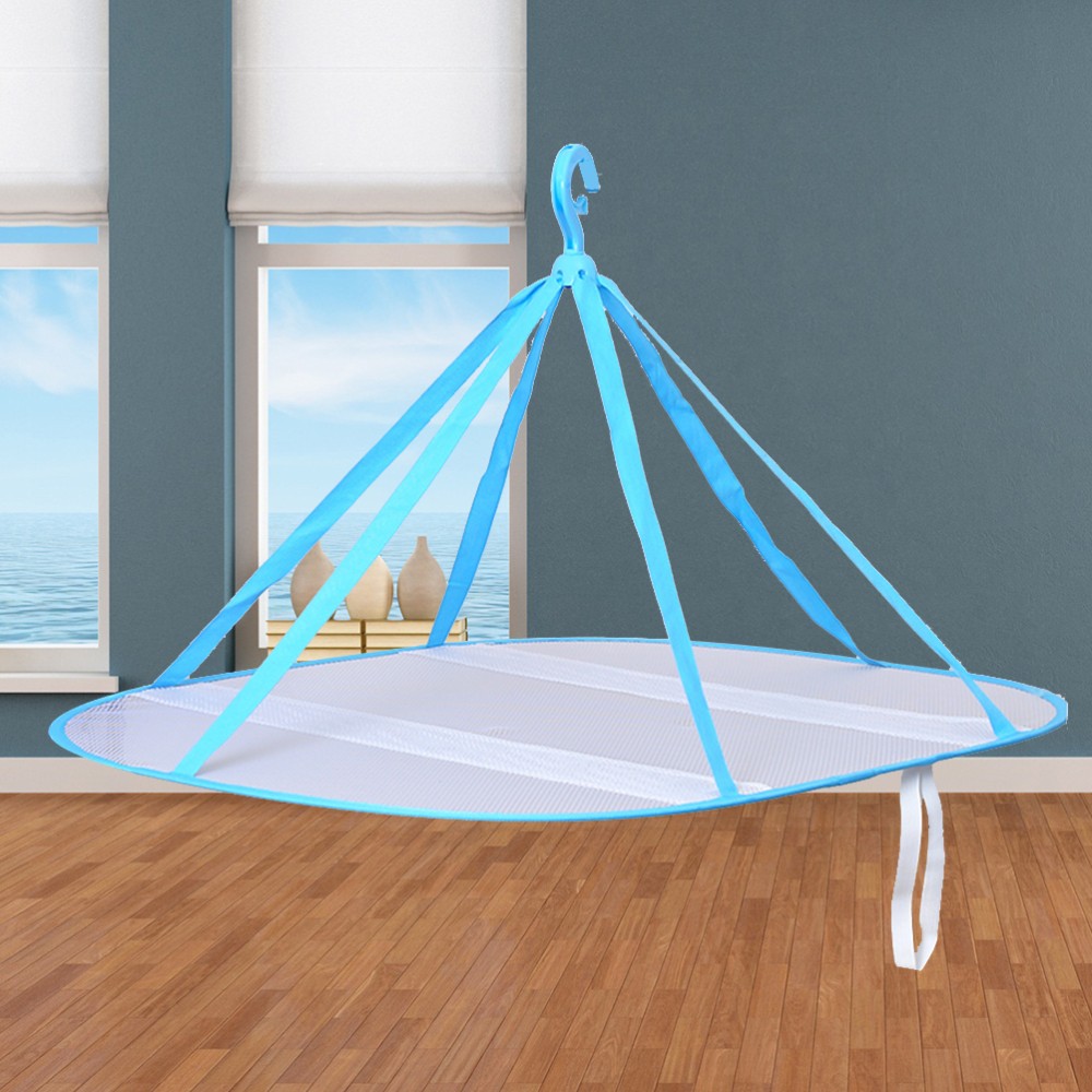 Mesh Clothes Hanging Dryer Folding Drying Net Foldable Rack Clothing