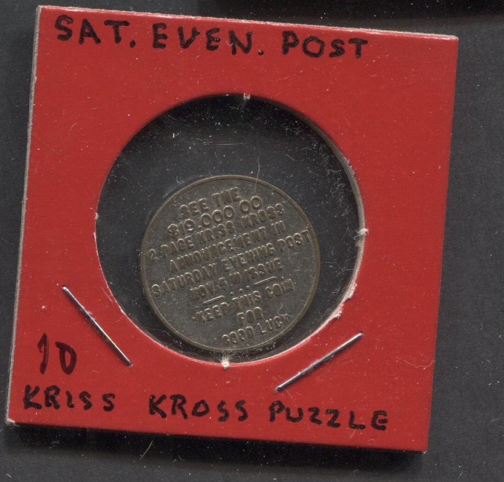 Saturday Evening Post - Kriss Kross Puzzle