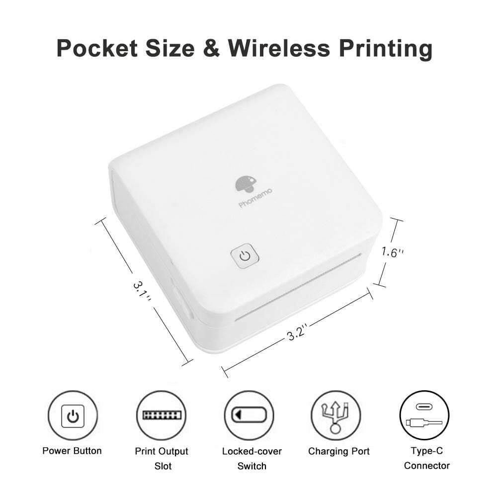 Phomemo M02 Pro Thermal Printer Mobile Photo Printer Pocket Printer Xmas Gift