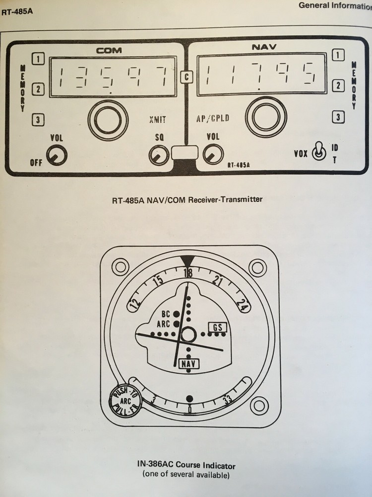 Cessna ARC RT-485A NavCom Install manual