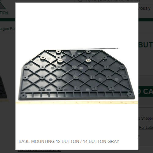 BASE MOUNTING 12 BUTTON / 14 BUTTON GRAY #265-0158