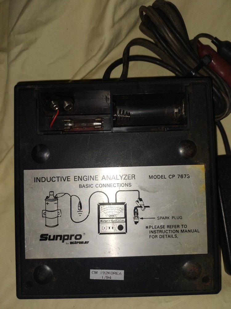 Sunpro By Actron Inductive Engine Analyzer CP7673 Untested As Pictured