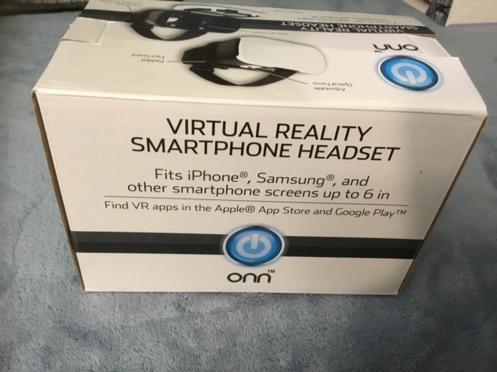ONN White Virtual Reality VR Smartphone Headset for Apple or Android