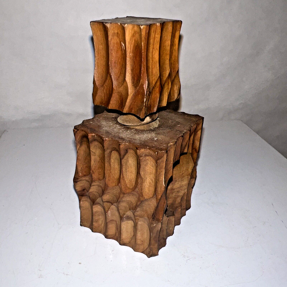 A small Hand Carved Wood Nut Cracker rustic organic modern boho chic
