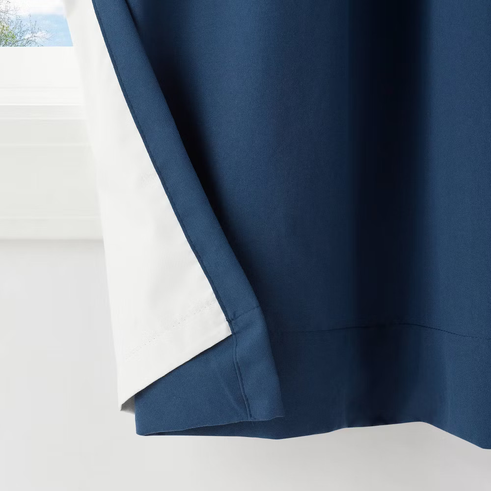 84" Tonal Blackout Window Panel Blue - Pillowfort