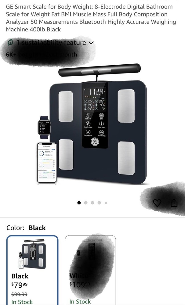GE Smart Scale for Body Weight