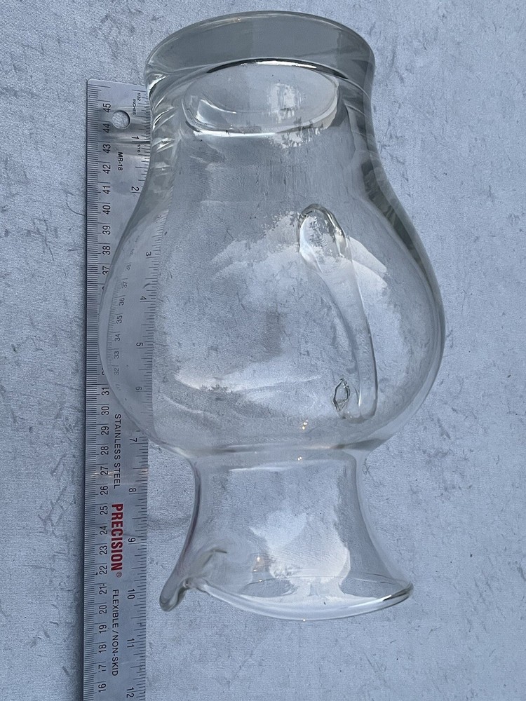 Vintage Hand Blown Clear Crystal pitcher