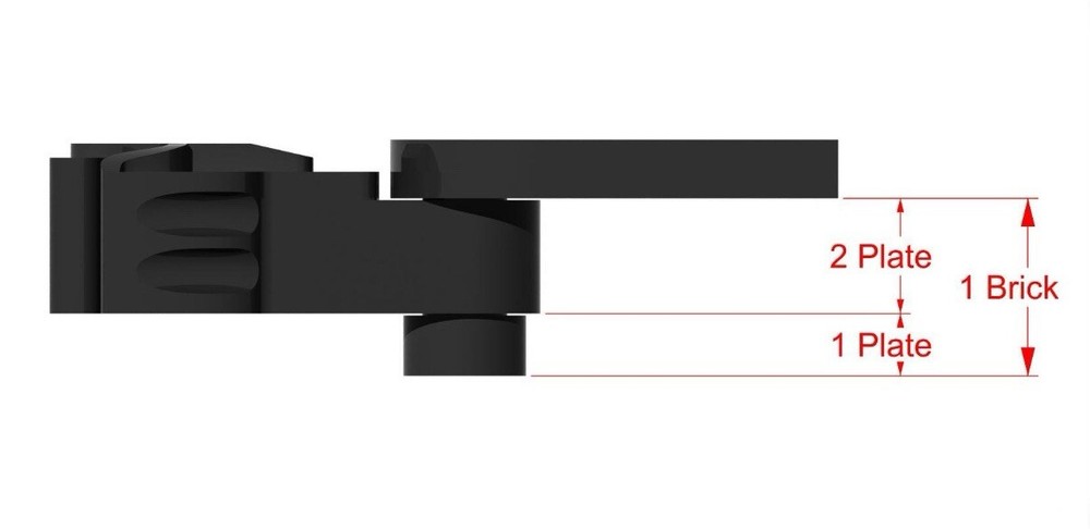 Brick Train Knuckle Couplers - Pair - (Lego Compatible)