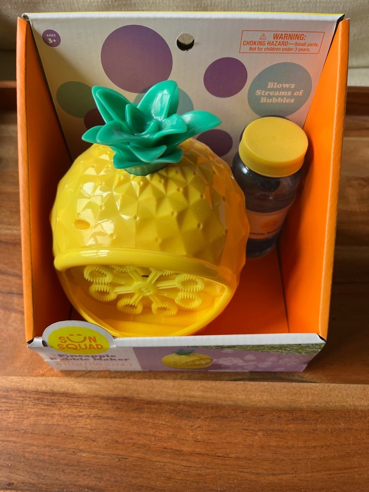 Bubble Maker - Sun Squad™ Pineapple - Battery Bubble Blower - New in Box
