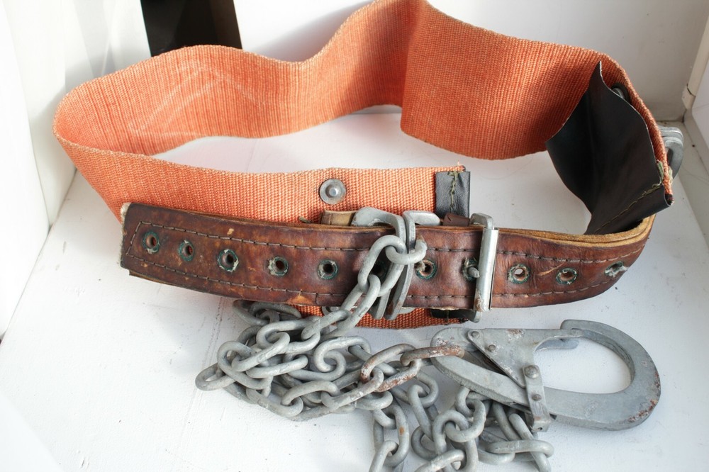 Vintage Soviet fire fighter high-altitude belt USSR