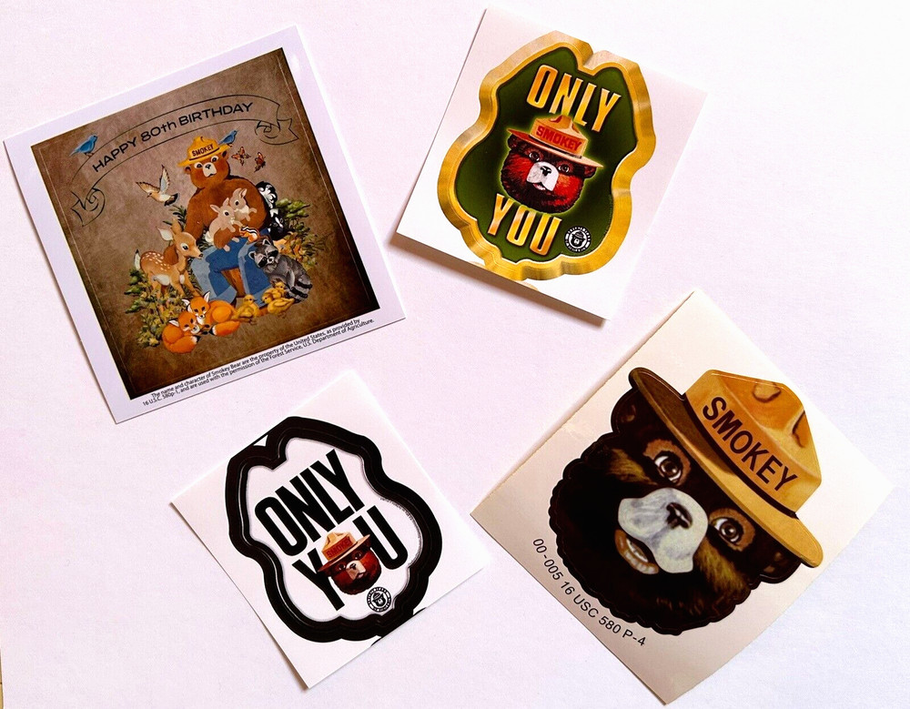 Assorted Smokey Bear Stickers (set of four)