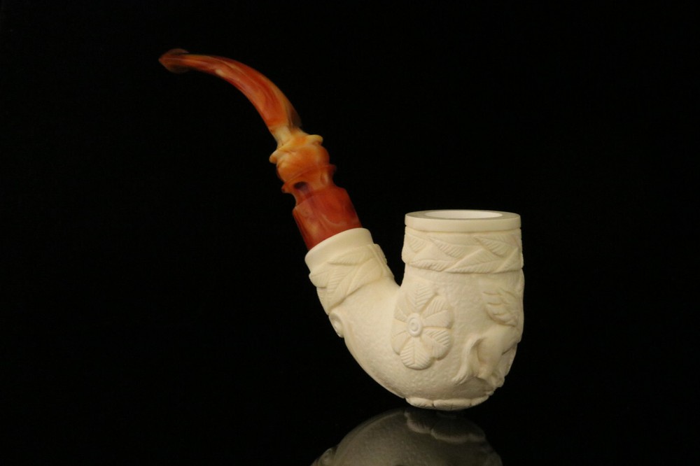 srv - Pegasus Block Meerschaum Pipe with custom case M2405