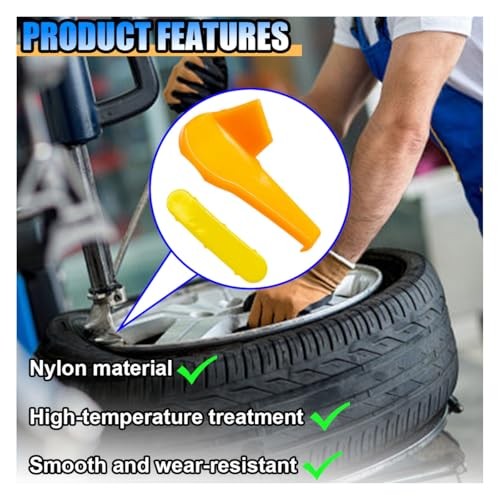 12PCS Car Tire Changer Plastic Insert, Wheel Side Protector Front & Rear