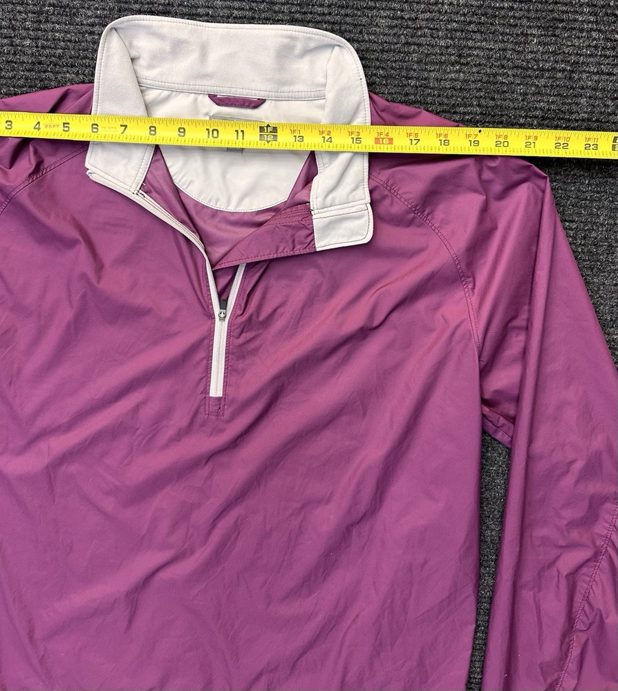 Peter Millar Wind Quarter Zip Pullover Jacket Purple Size Medium