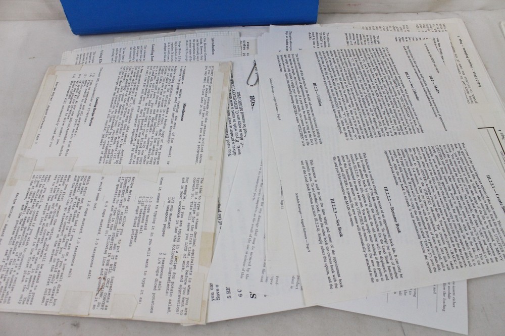 Vintage Computer Asgard Software Original Program Layouts Recipe Writer Gourmet