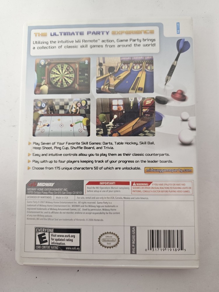 wii game party case only NO GAME