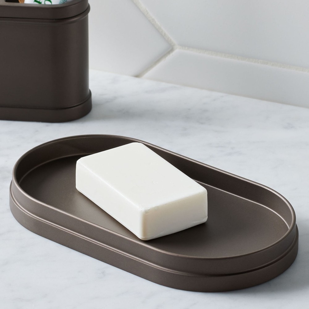 Bronze Metal Decorative Accessory Tray W/ Stackable Design & Easy Clean