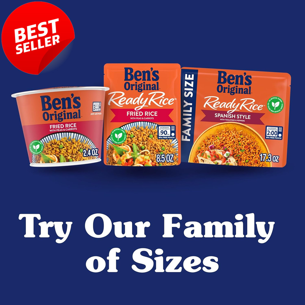 Fried Rice Single Serve Cups 8 Pack Microwave Snack Side 3.5 Min Ready - US