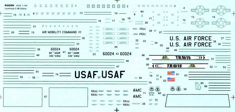 Roden Models 1/144 LOCKHEED C-5B GALAXY U.S. Air Force Transport
