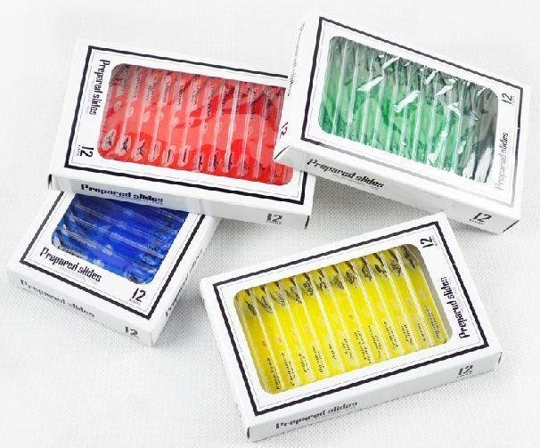 48 Pcs Prepared Microscope Slides Insects Animals Plants Flowers Sample